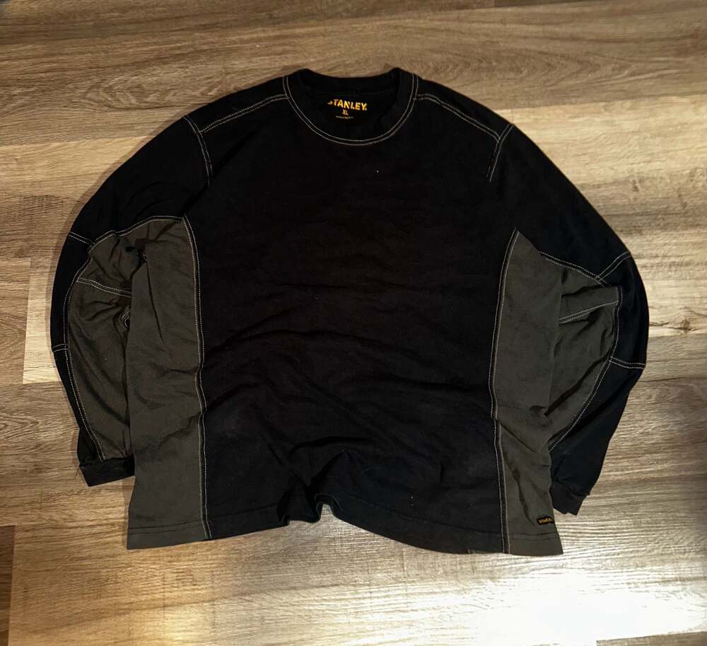 Stanley Long Sleeve Contrast Panel Work Shirt Black XL